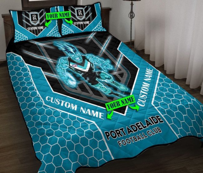 AFL Port Adelaide Custom Name Mascot  Bedding Set