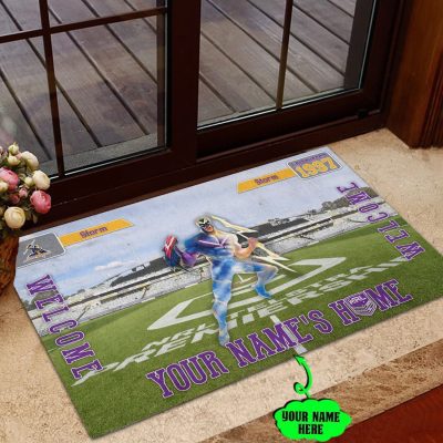 NRL Melbourne Storm Welcome Home Custom Name Rubber Doormat