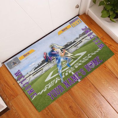 NRL Melbourne Storm Welcome Home Custom Name Rubber Doormat