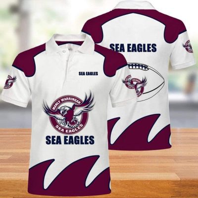 NRL Manly Warringah Sea Eagles White Polo Shirt