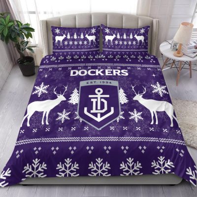 AFL Fremantle Dockers Christmas Ugly Style  Bedding Set