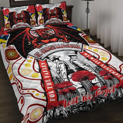 NRL St. George Illawarra Dragons ANZAC Day  Bedding Set V2