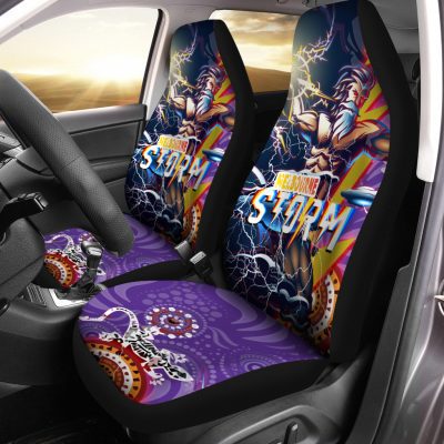 NRL Melbourne Storm Aboriginal Rugby Car Seat Covers