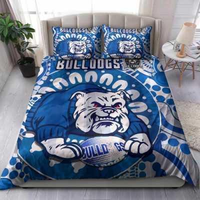 NRL Canterbury-Bankstown Bulldogs Aboriginal Watercolour  Bedding Set