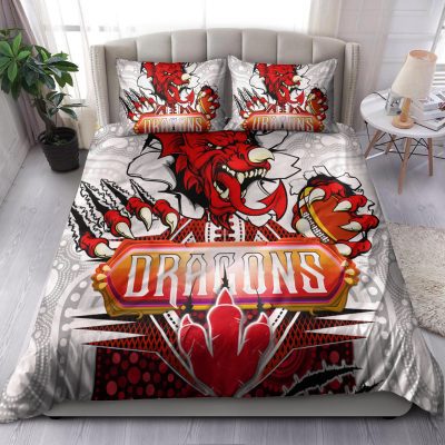 NRL St. George Illawarra Dragons Indigenous Mascot  Bedding Set V2
