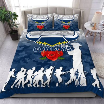 NRL North Queensland Cowboys ANZAC Day Camo  Bedding Set