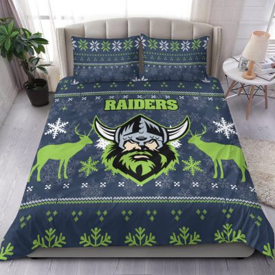 NRL Canberra Raiders Christmas Ugly Style  Bedding Set