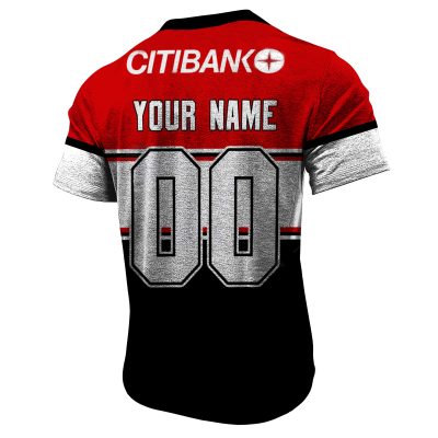 Personalised NRL Souths Pipers Vintage Henley Jersey 1982 Heritage Collection