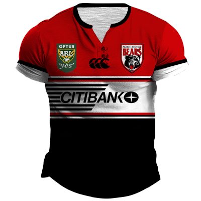 Personalised NRL Souths Pipers Vintage Henley Jersey 1982 Heritage Collection