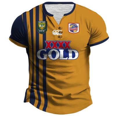 South Queensland Crushers 1995 Retro Rugby League Henley Shirt