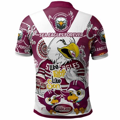 NRL Manly Warringah Sea Eagles Father's Day Aboriginal "Like Father, Like Son" Polo Shirt