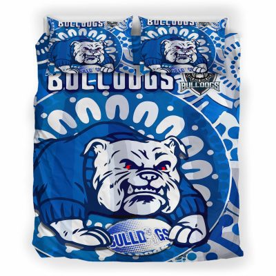 NRL Canterbury-Bankstown Bulldogs Aboriginal Watercolour  Bedding Set