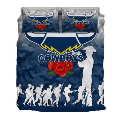 NRL North Queensland Cowboys ANZAC Day Camo  Bedding Set