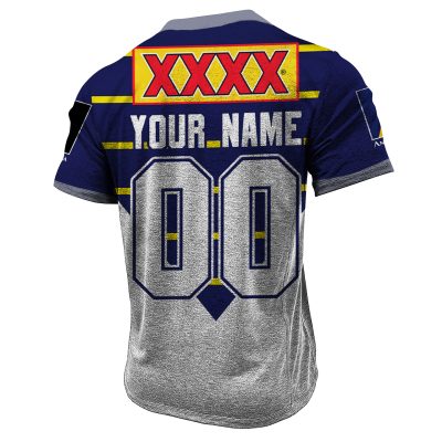 Personalised NRL Souths Pipers Vintage Henley Jersey 1982 Heritage Collection