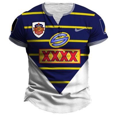 Personalised NRL Souths Pipers Vintage Henley Jersey 1982 Heritage Collection