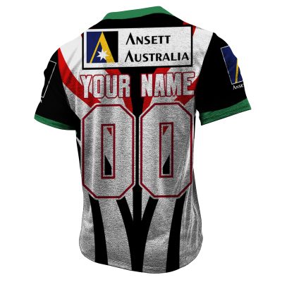 Personalised NRL Souths Pipers Vintage Henley Jersey 1982 Heritage Collection