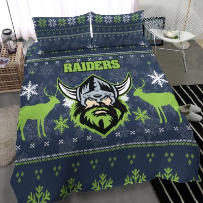 NRL Canberra Raiders Christmas Ugly Style  Bedding Set