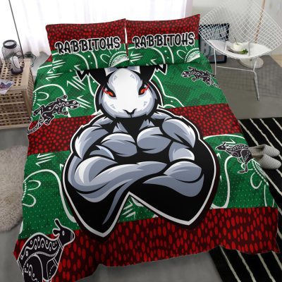 NRL South Sydney Rabbitohs Strongest Mascot  Bedding Set