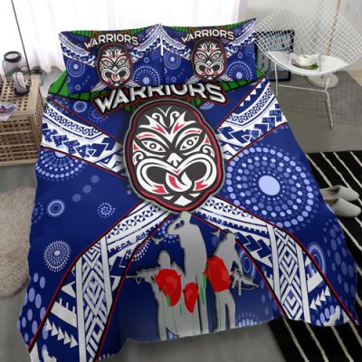 NRL New Zealand Warriors ANZAC Maori Mask  Bedding Set