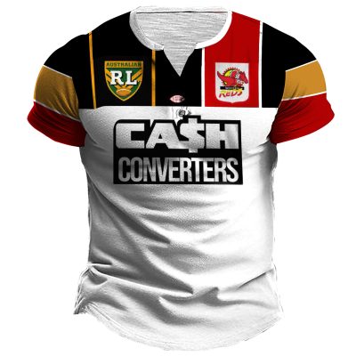 South Queensland Crushers 1995 Retro Rugby League Henley Shirt