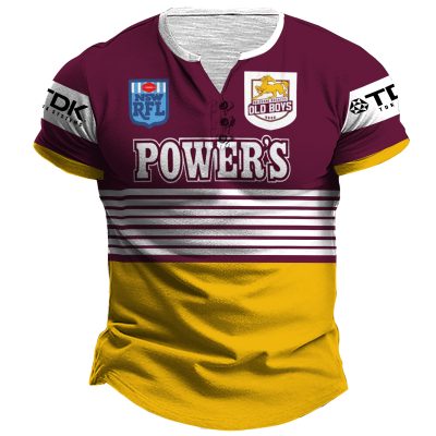 South Queensland Crushers 1995 Retro Rugby League Henley Shirt