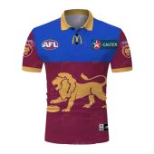 Afl Brisbane Lions Custom Name Number 2023 Home Guernsey Polo Shirt Front 1.jpg - demo10
