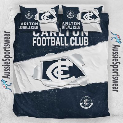 AFL Carlton Blues Big Logo Scratch  Bedding Set