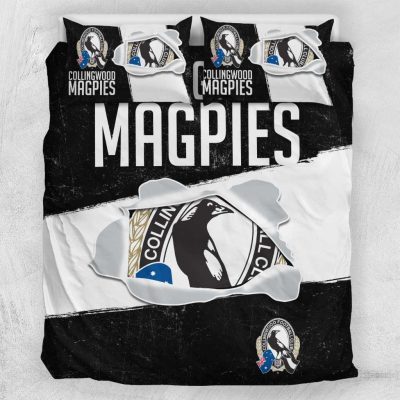 AFL Collingwood Magpies Big Logo Scratch  Bedding Set