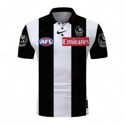 AFL Collingwood Magpies Custom Name Number 2023 Home Guernsey Polo Shirt