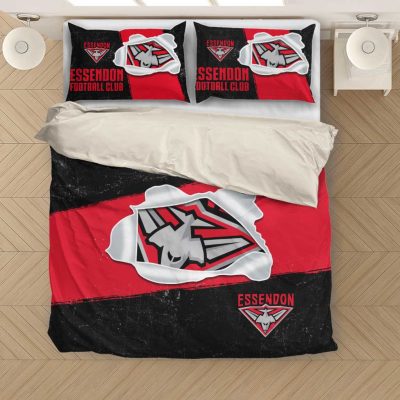 AFL Essendon Bombers Big Logo Scratch  Bedding Set