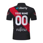 Afl Essendon Bombers Custom Name Number 2023 Home Guernsey Polo Shirt Back.jpg - demo10
