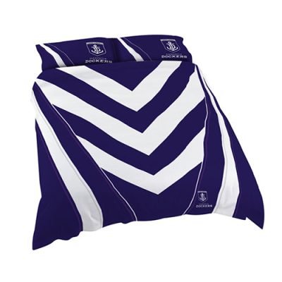 AFL Fremantle Dockers Purple White  Bedding Set