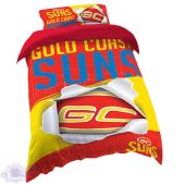 AFL Gold Coast Suns Big Logo Scratch  Bedding Set