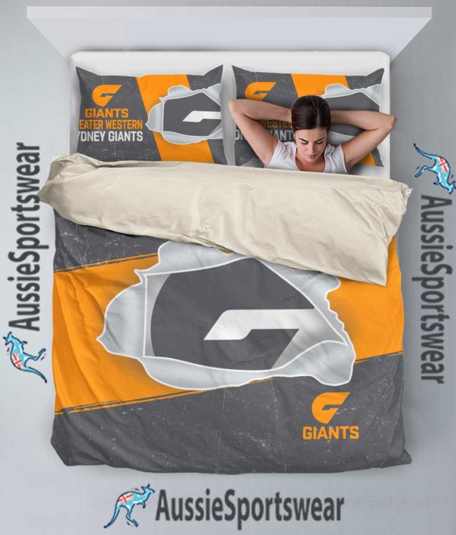 AFL Greater Western Sydney Giants Big Logo  Bedding Set