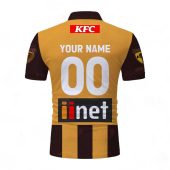 Afl Hawthorn Hawks Custom Name Number 2023 Home Guernsey Polo Shirt Back.jpg - demo10