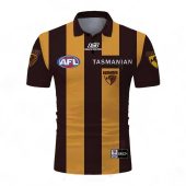 Afl Hawthorn Hawks Custom Name Number 2023 Home Guernsey Polo Shirt Front.jpg - demo10