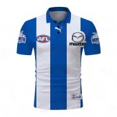 Afl North Melbourne Kangaroos Custom Name Number 2023 Home Guernsey Polo Shirt Front.jpg - demo10