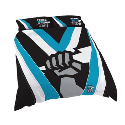 AFL Port Adelaide Black White  Bedding Set