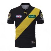 Afl Richmond Tigers Custom Name Number 2023 Home Guernsey Polo Shirt Front.jpg - demo10