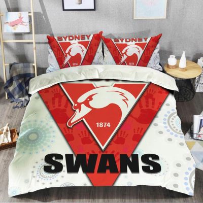 AFL Sydney Swans Mix Aboriginal  Bedding Set