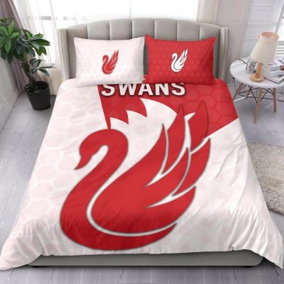 AFL Sydney Swans Red White  Bedding Set