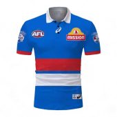 Afl Western Bulldogs Custom Name Number Home Guernsey 2023 Polo Shirt Front.jpg - demo10