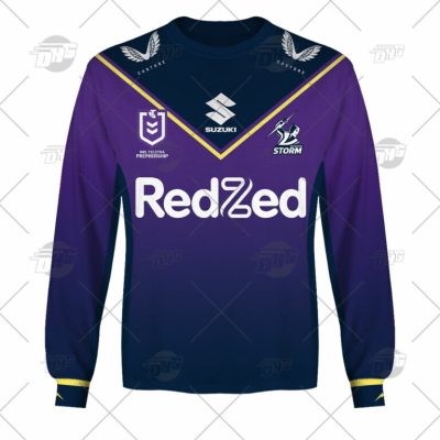 NRL Melbourne Storm Custom Name Number 2022 Home Jersey Sweatshirt
