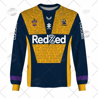 NRL Melbourne Storm Custom Name Number 2022 Warm Up Jersey Sweatshirt