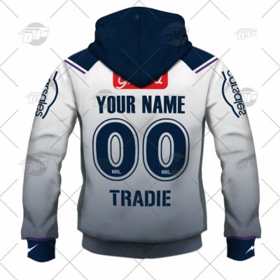 NRL Melbourne Storm Custom Name Number 2022 Away Jersey Pullover Hoodie