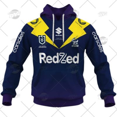 NRL Melbourne Storm Custom Name Number 2022 Alternate Jersey Pullover Hoodie