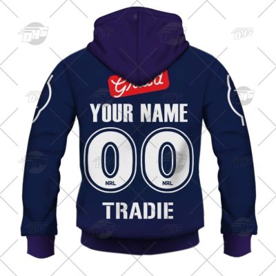 NRL Melbourne Storm Custom Name Number 2022 Alternate Jersey Pullover Hoodie