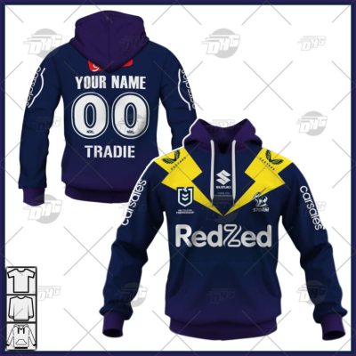 NRL Melbourne Storm Custom Name Number 2022 Alternate Jersey Pullover Hoodie