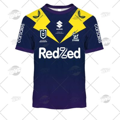 NRL Melbourne Storm Custom Name Number 2022 Alternate Jersey T-Shirt
