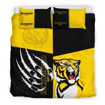 AFL Richmond Tigers Black Yellow  Bedding Set